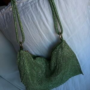 Green Mesh Shoulder Bag